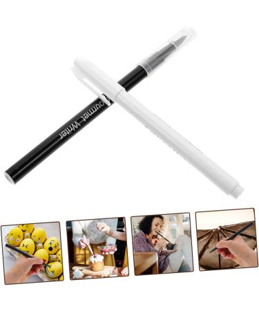 IMIKEYA 2pcs Can Be Food Coloring Pen Baking Pencil Edible Food Markers Black Pens Red Pencils Marking Pen White Edible Marker Coloured Icing Pens Cookie Biscuit Plastic Bicuspid 16.6X1X1CM Black White - Buy Online on GoSupps.com