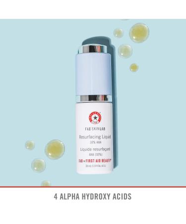 First Aid Beauty FAB Skin Lab Resurfacing Liquid 10% AHA - 1.0 Oz | Exfoliating Facial Treatment - Buy Online on GoSupps.com