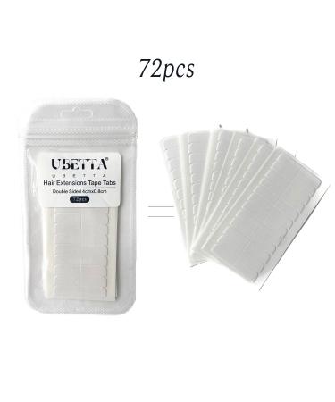 72 Pieces Double Sided Hair Extension Tape Tabs 4x0.8cm - Replacement Adhesive for Tape in Human Hair Extensions - Buy Online on GoSupps.com