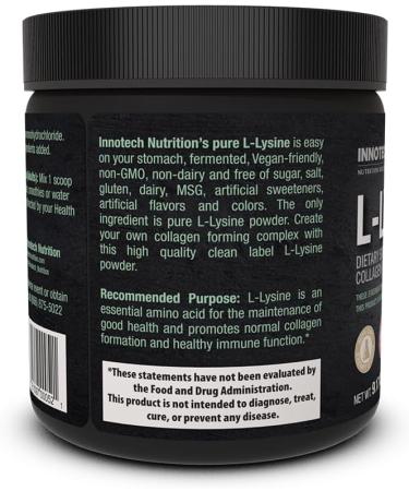 Buy INNOTECH Nutrition L-Lysine Powder 300g Pure L-Lysine for Optimal Health | Fast International Shipping - Buy Online on GoSupps.com