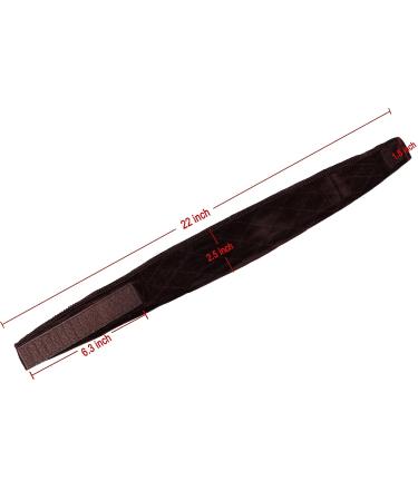 MapofBeauty Adjustable Velvet Wig Grip Band - Dark Brown | No Slip Flexible Headband - Buy Online on GoSupps.com
