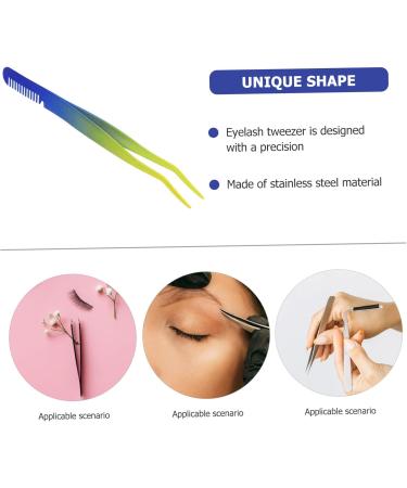 Minkissy 2 in 1 Eyebrow Tweezer & Eyelash Clip Tool - Pink Scissors for Eyebrow Grooming & False Lashes - Precision Steel Hair Puller - Buy Online on GoSupps.com