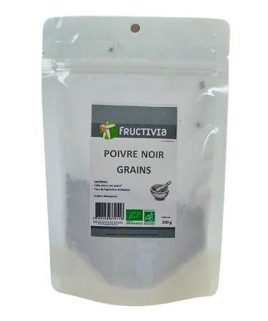 Organic black peppercorns - 100g