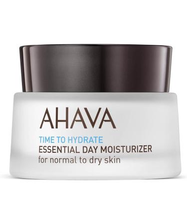 AHAVA Essential Day Moisturizer Normal to Dry Skin - Essential Daily Hydrating Facial & Neck Cream Anti-Aging & Smoothing Effect Enriched with Osmoter Aloe Vera Allantoin & Vitamin E 1.7 fl.oz