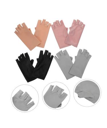 FOMIYES 4 Pairs Manicure Half Finger Gloves Manicure Uv Gloves Anti-uv Gloves for Gel Nails Gel Nail Lamp Uv Gloves Uv Gloves for Gel Manicures Nail Uv Gloves Spandex Daily Use Women's - Buy Online on GoSupps.com