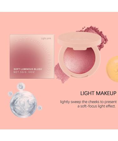 Cheek Blossom Blush Makeup for Cheeks Long Lasting Shine Beauty Products Highly Concentrated Cosmetics For All Skin Tones Women Travel Makeup Light Pink - Buy Online on GoSupps.com