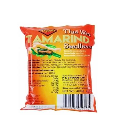 P te de tamarin sans p pins 454 g - Bloc de fruits de tamarin compact 100 % naturel
