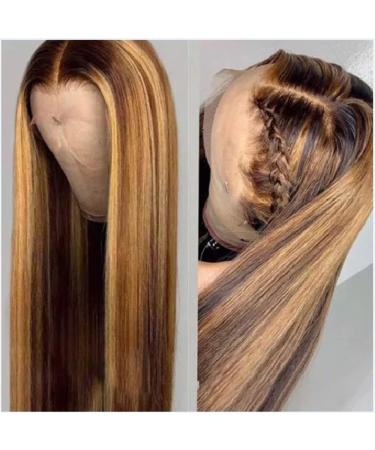 Bele Ombre 4/27 Lace Front Wig 20 180% Density Straight Highlight with Transparent Lace - Baby Hair, 13x6 LFW - Buy Online on GoSupps.com