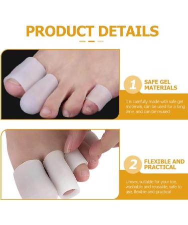 POPETPOP Silicone Toe Separator Sleeves - 10pcs Protectors for Overlapping Toe, Bunion Spacer Alignment Corrector - Buy Online on GoSupps.com