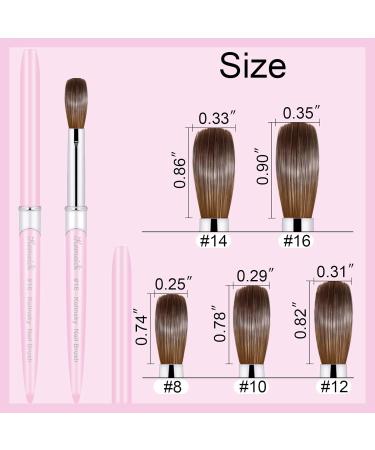 Shop Size #10 Acrylic Nail Brush - 100% Pure Kolinsky Professional Nail Art Tools Oval Handle for DIY Manicure | Fast International Shipping - Buy Online on GoSupps.com