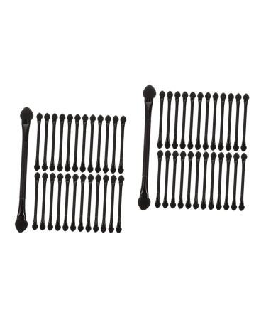 50 Pcs Double Ended Eye Shadow Stick Disposable Makeup Girls Lipstick Eyeshadow Sticks Miss 8.6X0.8CMx2pcs Blackx2pcs