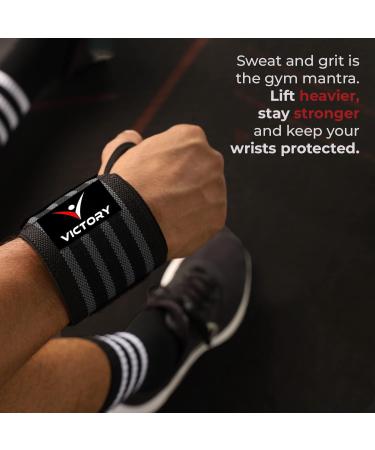 Professional Wrist Wrap Band for Gym & Fitness - Comfortable Grey Wrist Strap for Enhanced Support - Buy Online on GoSupps.com