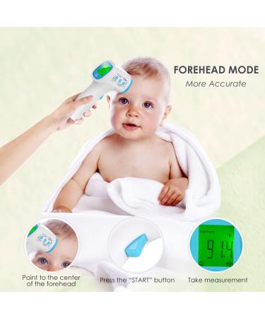 Touchless Infrared Forehead Thermometer - Instant Read for Baby & Adults | Fever Alarm & Accuracy Readings | Non-Contact Digital Thermometer - Buy Online on GoSupps.com