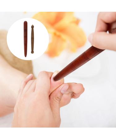 MILISTEN Thai Wooden Massage Stick - Handheld Foot & Head Massage Tool for Relaxation - 2pcs | Ideal for Home & Travel - Buy Online on GoSupps.com
