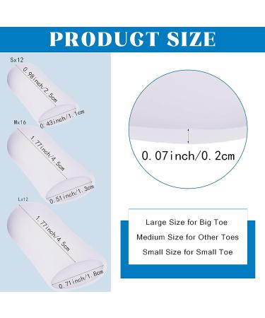 Bonuci 40-Piece Silicone Toe Protectors - Pain Relief for Ingrown Toenail & Corns - Breathable Toe Caps for Men & Women - 3 Sizes Available - Buy Online on GoSupps.com