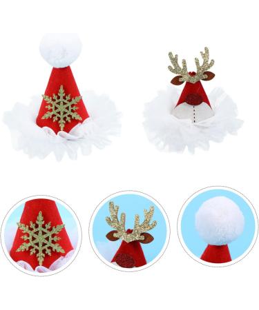 Beaupretty Santa Hat Hair Clip Christmas hairpin Kids Christmas Hairpin Christmas Barrettes Clips cute clips for women girl Christmas Clip cloth props aldult Xmas Hat Hair Clips - Buy Online on GoSupps.com