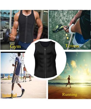 XDSP Men's Fitness Sleeveless Waist Trainer - Neoprene Sauna Shapewear for Fat Burning & Slimming - Gray M - Buy Online on GoSupps.com
