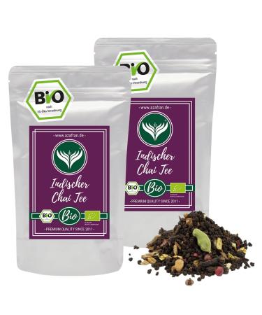 Azafran ORGANIC Indian Chai Tea - Spiced Tea loose 500g 250 g (pack of 2)