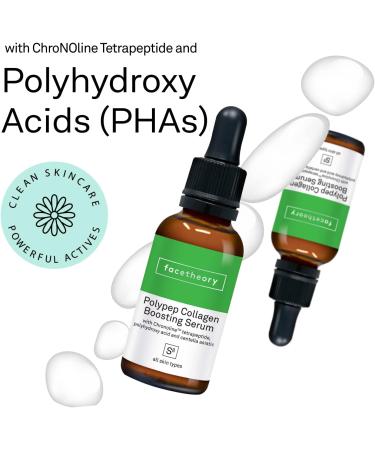 facetheory PolyPep Collagen Boosting Serum S8 - Centella Asiatica Based Face Serum Retinol-Free Face Lift Collagen Peptide Serum Vegan and Cruelty-Free Made in the UK | 30ml - Buy Online on GoSupps.com