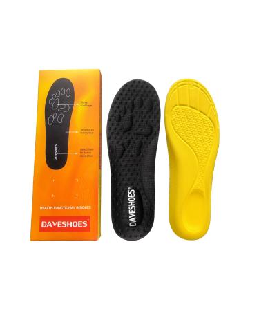 Daveshoes Unisex Latex Insoles for Women and Men 2022 Plantar Fasciitis Relief Orthotic Inserts Arch Support Insoles for Men and Women Shoe Inserts Insoles Women11.5-13.5/Men 10.5-12.5