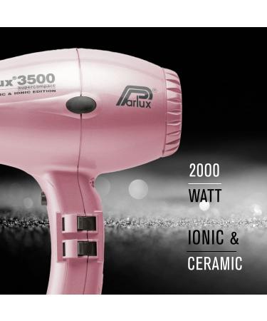 Parlux Supercompact 3500 Professional Ionic and Ceramic Hair Dryer Pink - Buy Online on GoSupps.com