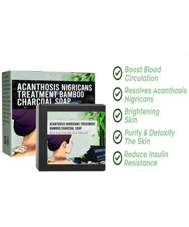 Acanthosis Nigricans Treatment Bamboo Charcoal Soap - Set of 3 for Dark Skin Lightening - Buy Online on GoSupps.com