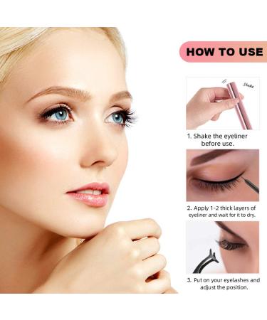 VESHELY Magnetic Eyelashes with Eyeliner Kit - 3 Pairs Natural Look False Lashes Set with Waterproof Magnetic Liner - 3D Short and Long Eyelashes - Glue-Free Application - Buy Online on GoSupps.com