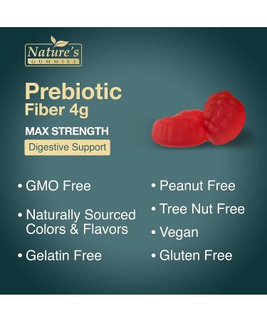 Fiber Gummies for Adults - Daily Prebiotic Fiber Supplement for Digestive Health - 60 Natural Gummies for Men & Women - Buy Online on GoSupps.com
