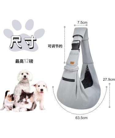 Cuby Dog Carrier Bag for Small Dogs | Breathable Cotton Travel Bag | Safe & Convenient for Pets (Gray-White) - Buy Online on GoSupps.com