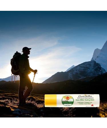 GWEN MILLER - Healing Balm Stick for Chapped Lips Cold Sores Skin Cuticles & Insect Bites - 100% Natural Organic Ingredients (5.8 ml) - Buy Online on GoSupps.com