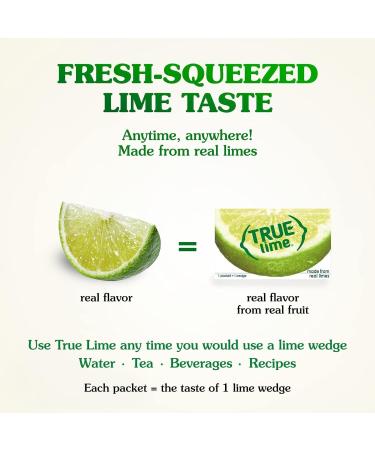 TRUE LIME Water Enhancer Bulk Dispenser Pack 0 Calorie Drink Mix Packets Sugar Free Flavoring Powder Water Flavor Made with Real Limes 100 Count (Pack of 2) - Buy Online on GoSupps.com