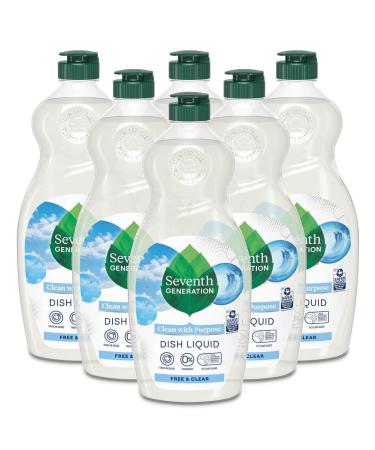 Seventh Generation Dish Liquid Soap, Free & Clear, 25 Oz, Pack of 6