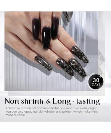 Buy Aokitec 60ml Nail Extension Gel - UV & Acrylic Nail Design Gel for Salon & DIY - Diamond Black - Buy Online on GoSupps.com