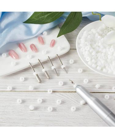 OLYCRAFT 100Pcs White Nail Drill Bits Caps - 3mm Hole Flat Round Protector Caps - Nail Tech Supplies for Electric Nail Filer - Nail Art Tools Dust Cover - Buy Online on GoSupps.com