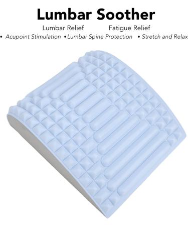 Neck and Back Support - 30x24x10 cm Multifunctional Lumbar Traction Device (Blue) for Spine Relief - Buy Online on GoSupps.com