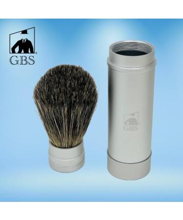Buy G.B.S 5.5in Silver Metal Canister Badger Hair Shaving Brush - Travel Friendly Men s Shaving Essential International Shipping - Buy Online on GoSupps.com