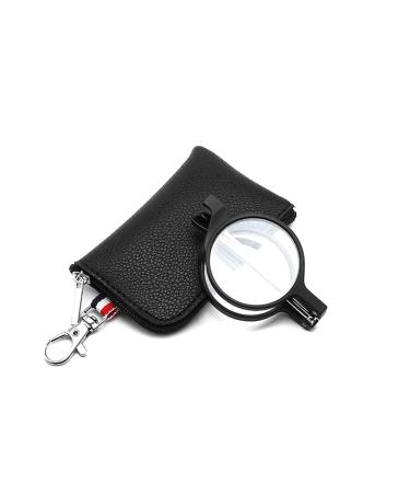 Folding Reading Glasses Blue Light Blocking Computer Reader Metal Round Frame Anti Eyestrain Eyeglasses(Couleur:Noir Grandeur:1.0x)