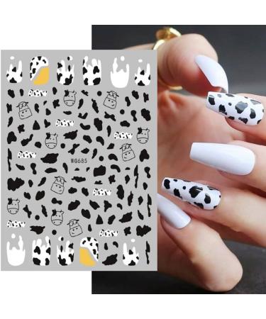 Women Stylish DIY 3D Slider Nail Art Decoration Manicure Tool Cow Butterfly-shape Pattern Nail Sticker(01) Style1 - Buy Online on GoSupps.com