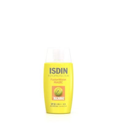 ISDIN Fotoprotector Fusion Water MAGIC by Alcaraz Facial Sunscreen with Ultralight Texture and Watery External Phase with Refreshing Effect 50 ml