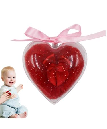 Makeup Powder Puff Women Makeup Powder Puff Heart Shaped - Body Powder Puff for Dusting Powder Baby Women Powder Puff for Bath and Travel Red