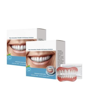 Denture Set Daily Improvement of Smile Beauty Denture Lining Kit for Men and Women(2pcs)
