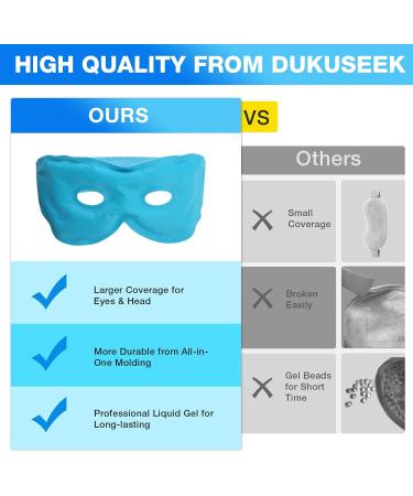 Dukuseek Reusable Gel Cooling Eye Mask for Puffy Eyes | Hot Cold Therapy for Migraine Headache, Dark Circles, Dry Eyes | Sinus Pain Relief | Ice Eye Mask - Buy Online on GoSupps.com