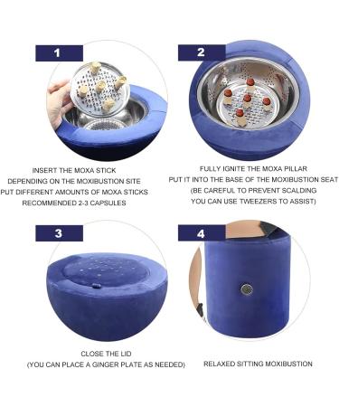 Moxibustion Cushion Set with Moxa Cone * 108pcs 360 Rotating Temperature Control Cushion Futon Moxibustion Stool Moxibustion Yoga Sit Chair Body Relax for Hips Waist and Abdomen - Buy Online on GoSupps.com
