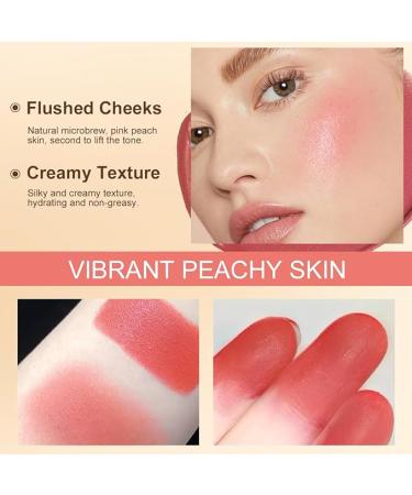 Waterproof 3-in-1 Cream Blush Stick for Lip  Cheek  Eye | Long-Lasting & Buildable Blusher Contour - Dainty 3-in-1 Cheek & Lip Tint - Moisturizing & Blendable Formula - Suitable for All Skin Tones (2#) - Buy Online on GoSupps.com