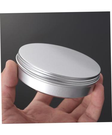 POPETPOP Box Aluminum Cream Container Screw Lid Round Tin Aluminium Balm Aluminium Cream Can Makeup Eyeshadow Cosmetic Lip Balm Diy Salves Empty Can Container Travel Decorative Jar Metal 9.00X9.00X2.30CM Silver - Buy Online on GoSupps.com
