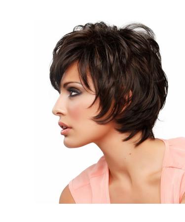Asifen Short Layered Wigs with Side Bangs - Premium Human Hair Wigs for Women | International Shipping - Buy Online on GoSupps.com