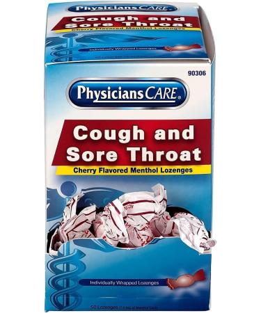 Buy PhysiciansCare 90306 Cough & Sore Throat Lozenges - Cherry Menthol 50 Individually Wrapped | Fast International Shipping - Buy Online on GoSupps.com