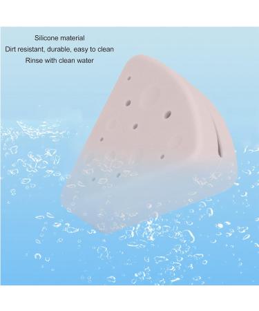 Triangular Powder Storage Box Puff Holder Easy to Clean Convenient Double-sided Air Vent Smooth-closing Silicone Portable for Home Travel (Chocolate Color) - Buy Online on GoSupps.com