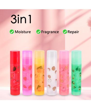 PPEIWASTE Fruit Lip Balm Set - 6 Pack Natural Moisturizer with Coconut Oil | Long-Lasting Hydration for Dry Lips | Birthday Gift for Women/Men | Non-GMO Gluten-Free Cruelty-Free - Buy Online on GoSupps.com