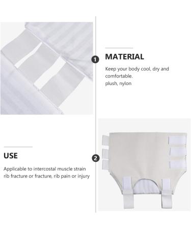 Healifty Chest Binder Support Belt - Rib Protector for Rib Fracture - Breathable & Adjustable - Random Color - Size L - Buy Online on GoSupps.com